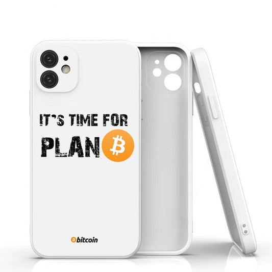 It's Time For Plan B Bitcoin BTC Crypto Currency Phone Case for iphone 11 12 Pro Max 8 7 Plus X XS MAX XR Liquid silicone Case